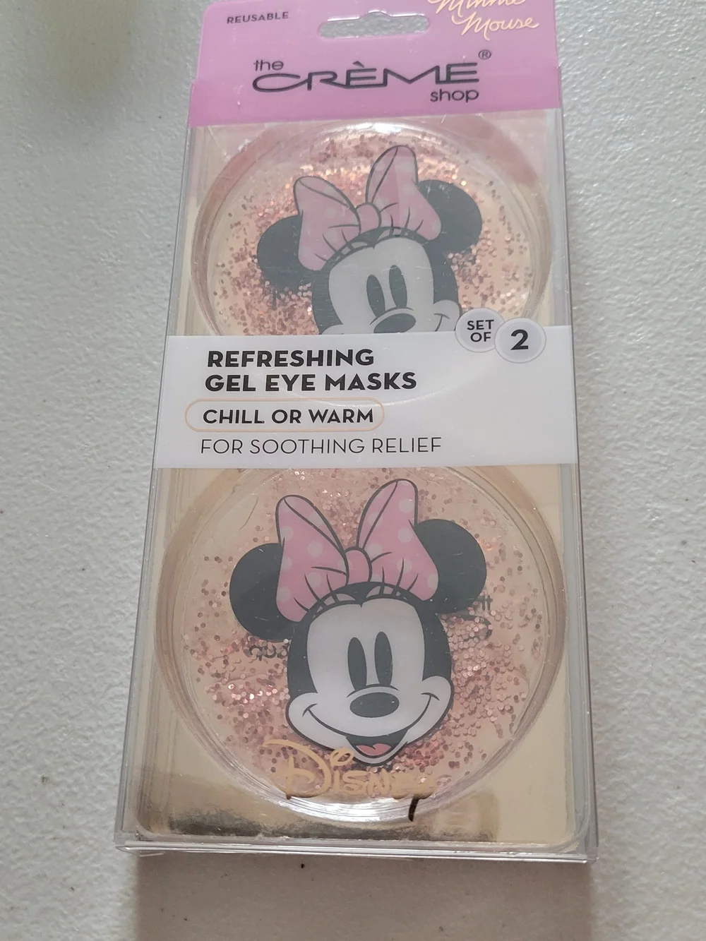 The Crème Shop x Disney Minnie Mouse Pink Gel Eye Masks - Set of 2
